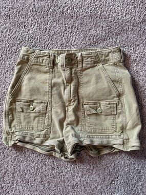 American Eagle Outfitters Green Utility Cargo Shorts